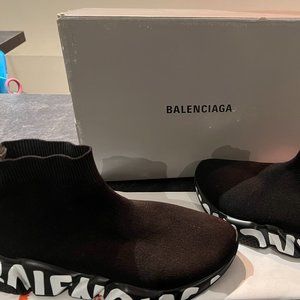 Balenciaga Speed Graffiti Sole Sneakers (Black) Size 7 - Brand New Worn 3x Max!